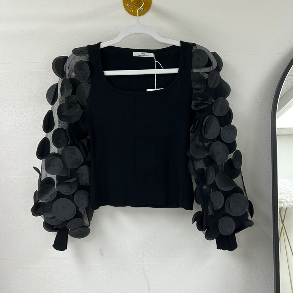 May Patterned Sleeve Top